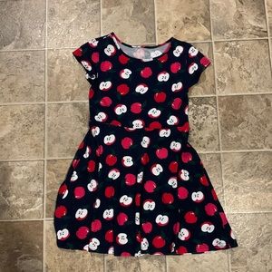 Children's Place Apple Print Dress Small 5/6